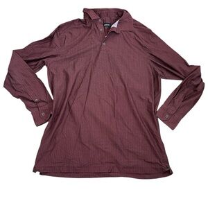 Bugatchi Burgundy Patterned Shirt